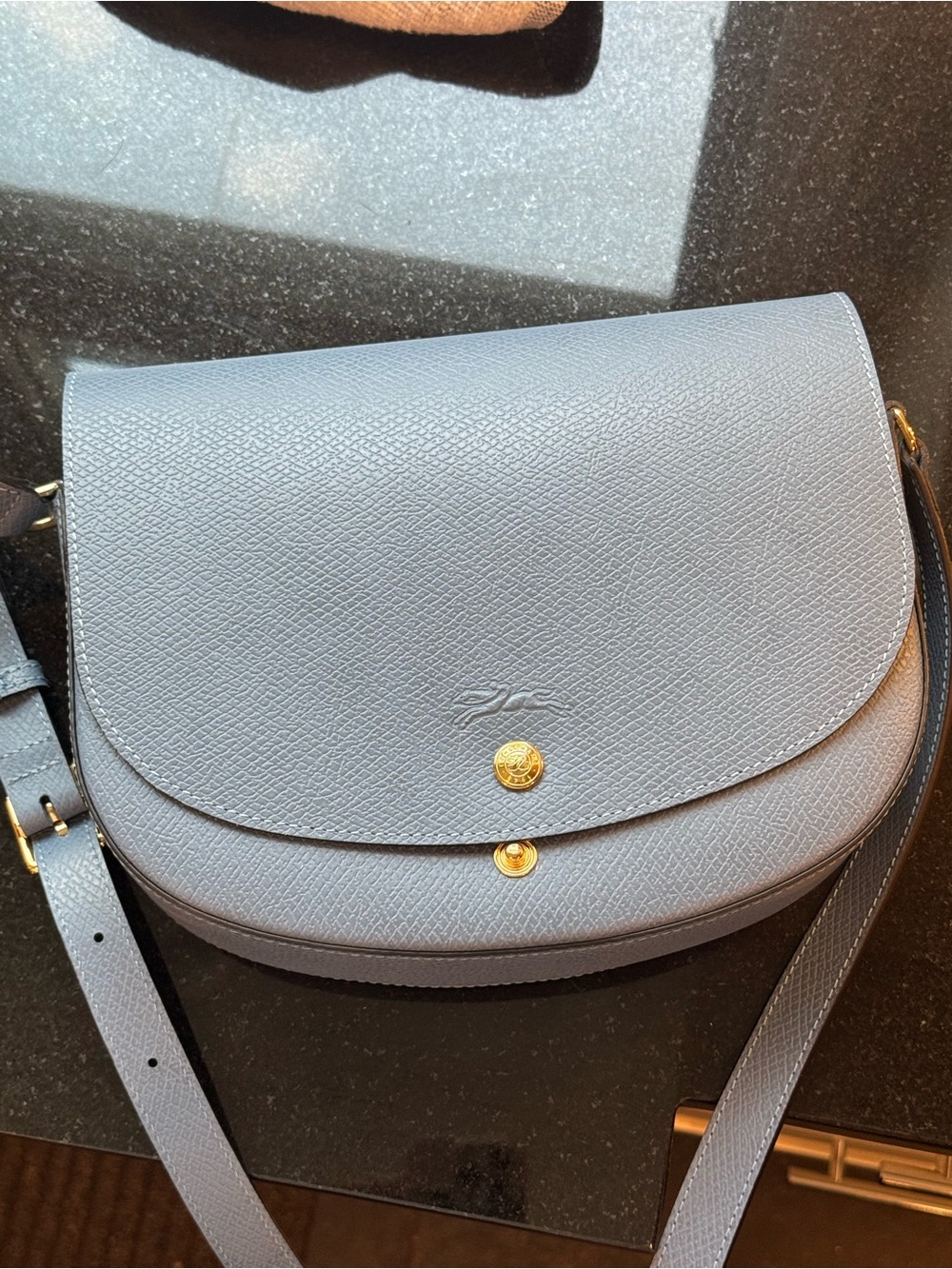 Longchamp Épure Leather Crossbody Bag – Powder Blue - Picture 10 of 14